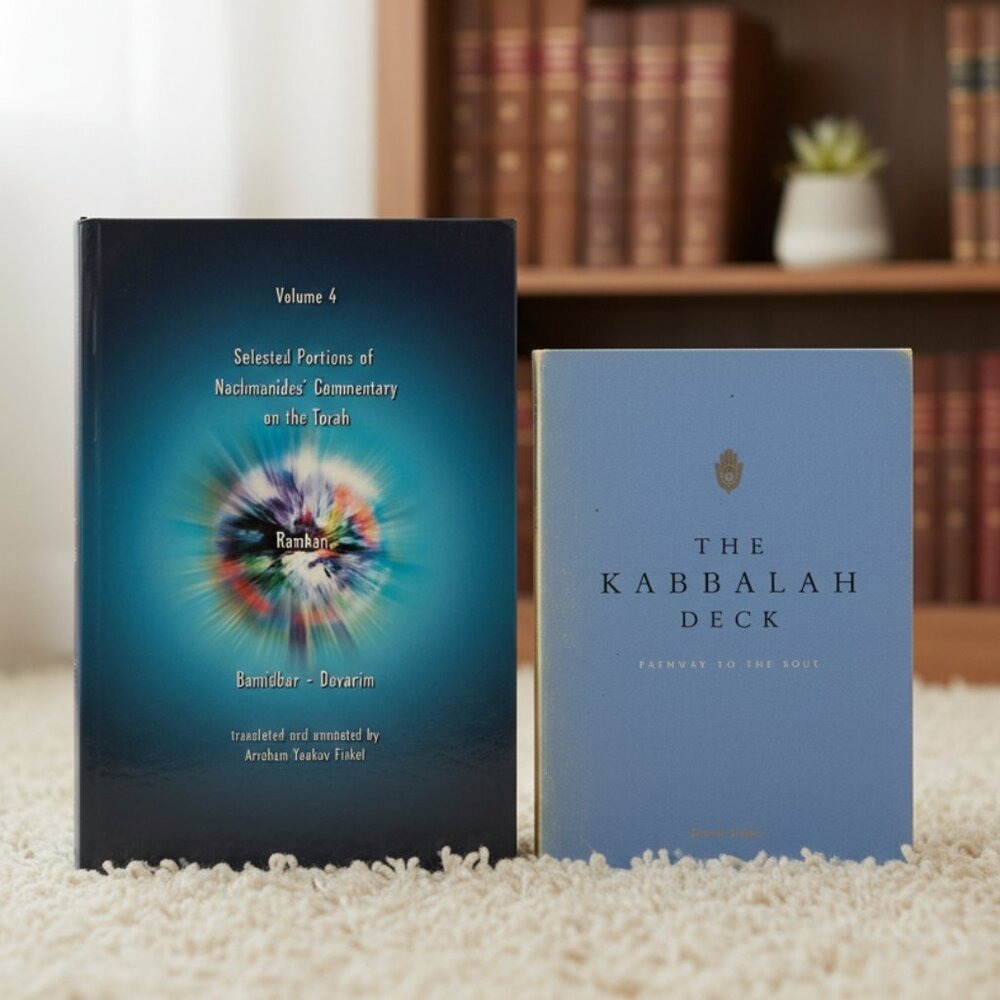 Lot Kabbalah Books The Kabbalah Deck‎ & Selected Portions Nachmanides Commentary